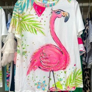 New Flamingo lightweight tee shirt
